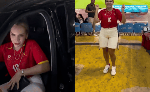 Vợ Xu&acirc;n Son cổ vũ ĐT Việt Nam tại Mỹ Đ&igrave;nh , khoảnh khắc Đ&aacute;ng nhớ trong ASEAN Cup 2026 - Ảnh 1.