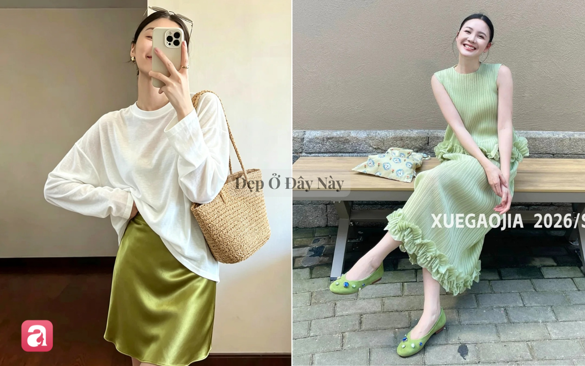 Đồ xanh quả bơ: Nền n&atilde;, nhẹ nh&agrave;ng m&agrave; vẫn chuẩn thanh lịch cho style 