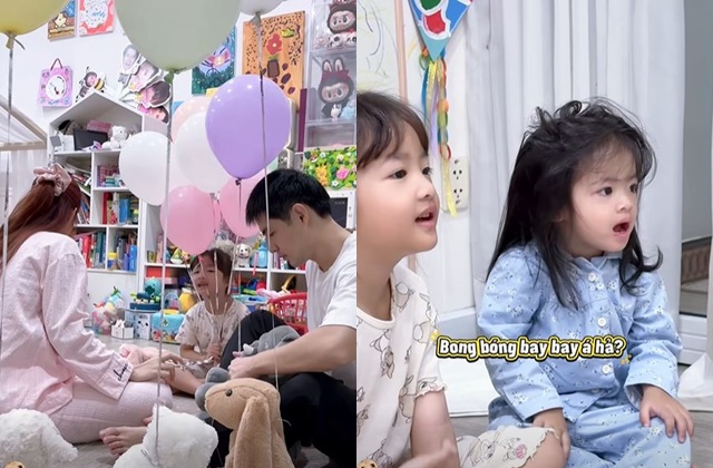 Thiếu gia Tập đoàn nhựa và ca sĩ hạng A tổ chức tiệc sinh nhật ấm cúng, giản dị cho ái nữ tại nhà - Ảnh 1.