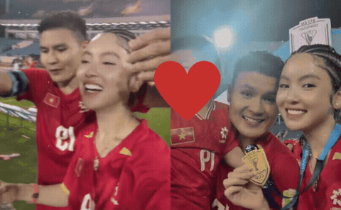 Quang Hải h&ocirc;n vợ Chu Thanh Huyền sau chức v&ocirc; địch ASEAN Cup 2026 - Ảnh 2.