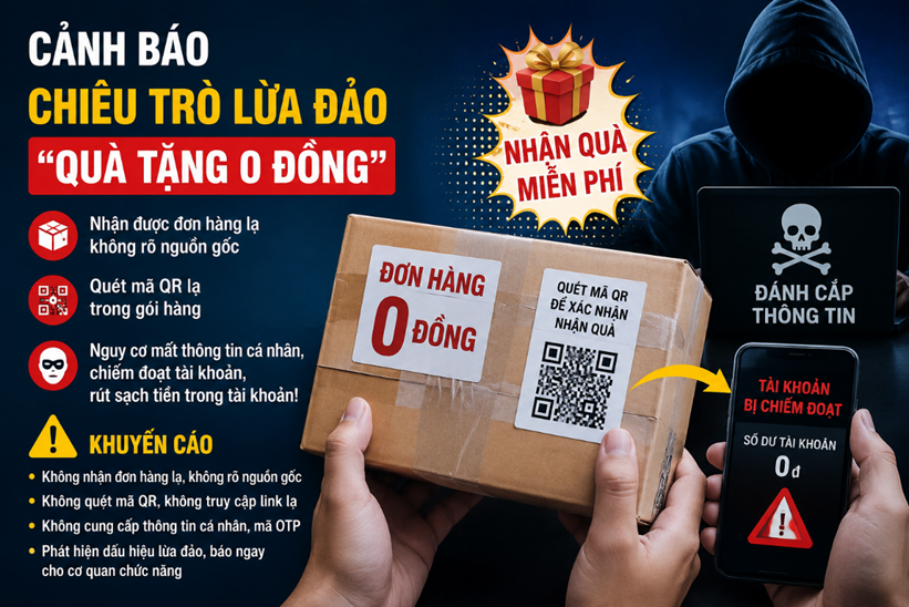 C&ocirc;ng an cảnh b&aacute;o người d&acirc;n về lừa đảo qu&agrave; tặng 0 đồng năm 2026 - Ảnh 2.