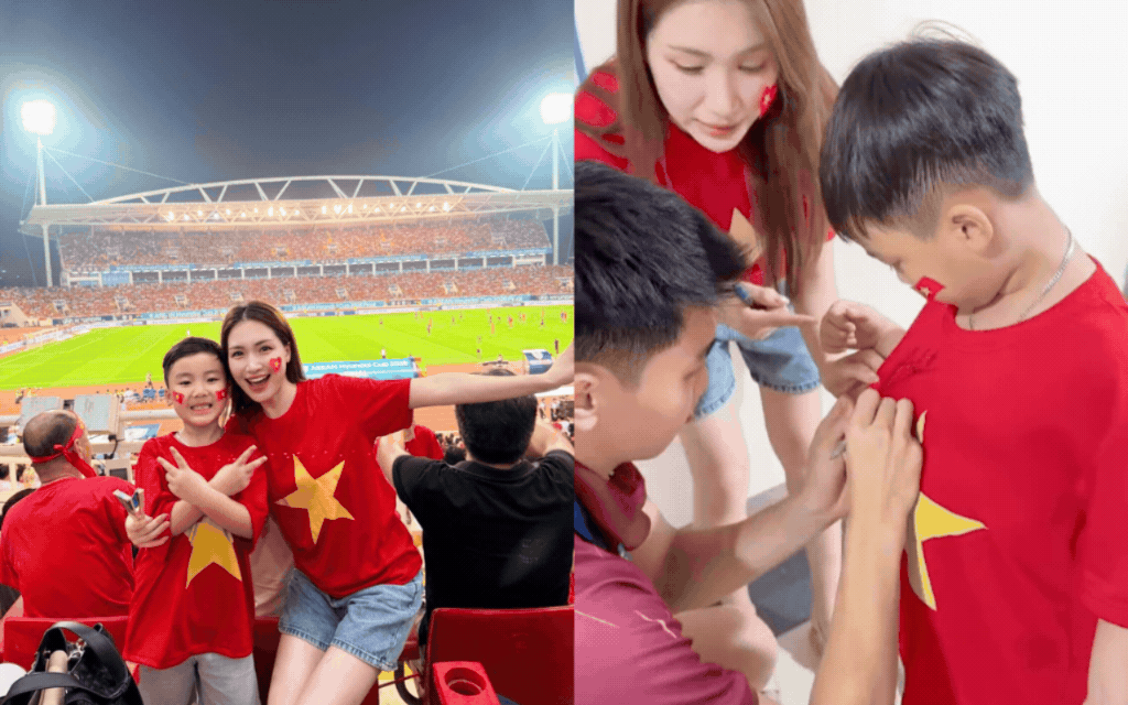 Con trai H&ograve;a Minzy g&acirc;y sốt v&igrave; th&aacute;i độ trong lần đầu gặp idol - cầu thủ Đ&igrave;nh Bắc- Ảnh 1.