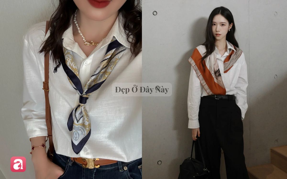Style old money bắt đầu từ chiếc khăn họa tiết: Nhỏ nhưng n&acirc;ng tầm cả outfit - Ảnh 2.
