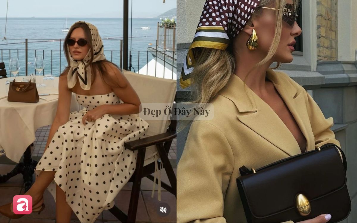 Style old money bắt đầu từ chiếc khăn họa tiết: Nhỏ nhưng n&acirc;ng tầm cả outfit - Ảnh 5.