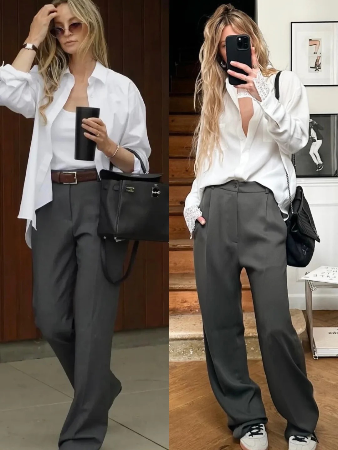 Quần ống rộng m&agrave;u x&aacute;m: M&oacute;n đồ gi&uacute;p vẻ ngo&agrave;i thanh lịch v&agrave; 