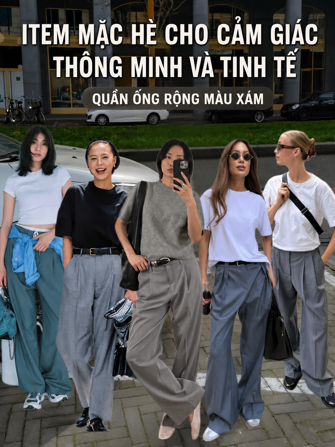 Quần ống rộng m&agrave;u x&aacute;m: M&oacute;n đồ gi&uacute;p vẻ ngo&agrave;i thanh lịch v&agrave; 