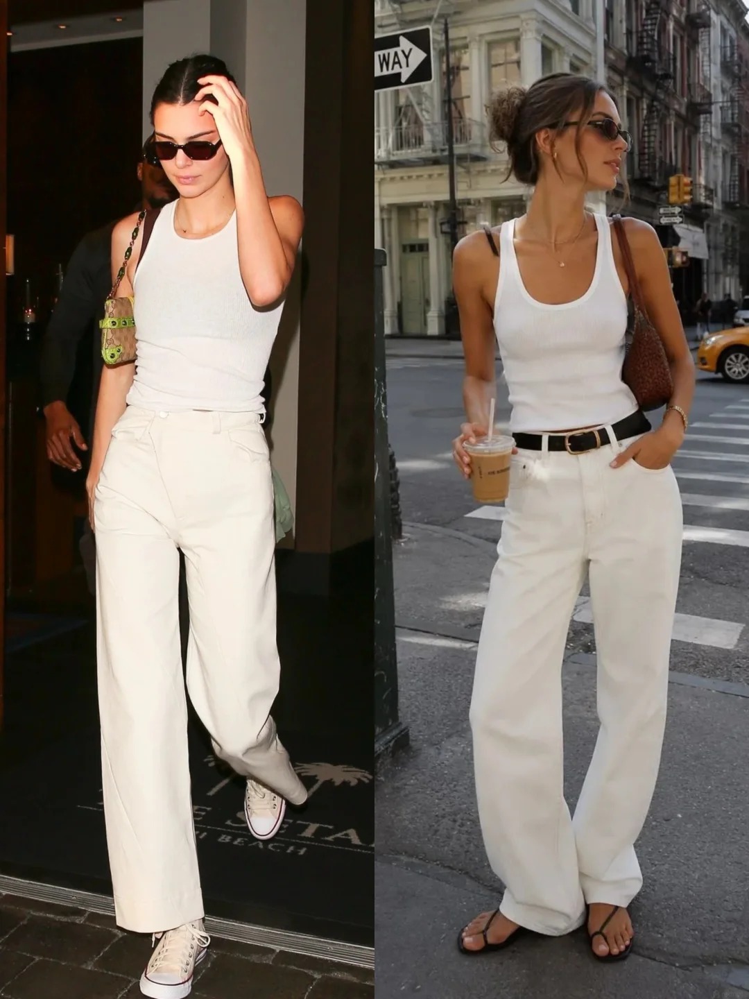 Quần jeans trắng: M&oacute;n đồ được xem l&agrave; chuẩn phong c&aacute;ch old money nơi c&ocirc;ng sở, h&egrave; n&agrave;o cũng được giới thời trang 
