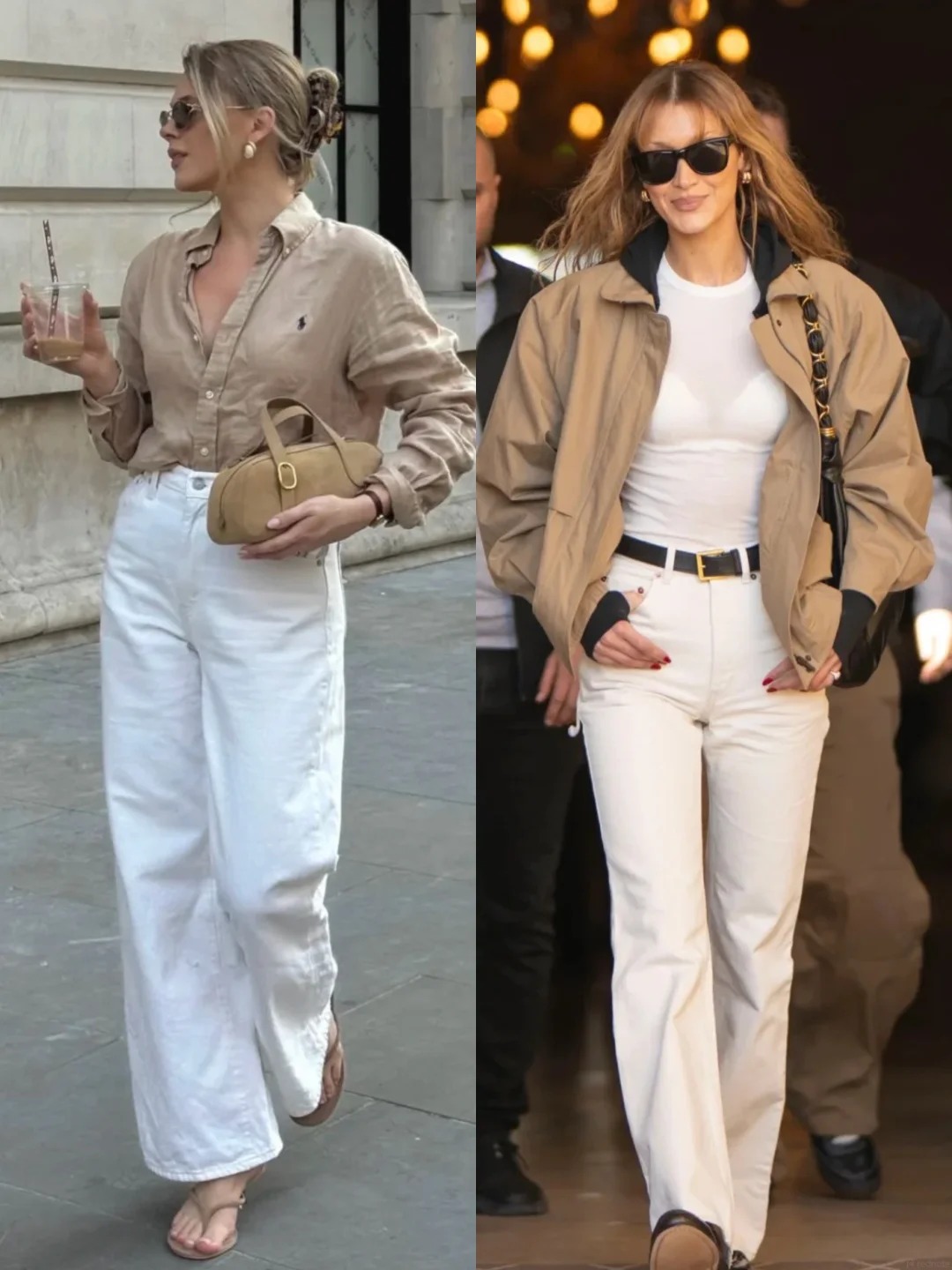 Quần jeans trắng: M&oacute;n đồ được xem l&agrave; chuẩn phong c&aacute;ch old money nơi c&ocirc;ng sở, h&egrave; n&agrave;o cũng được giới thời trang 