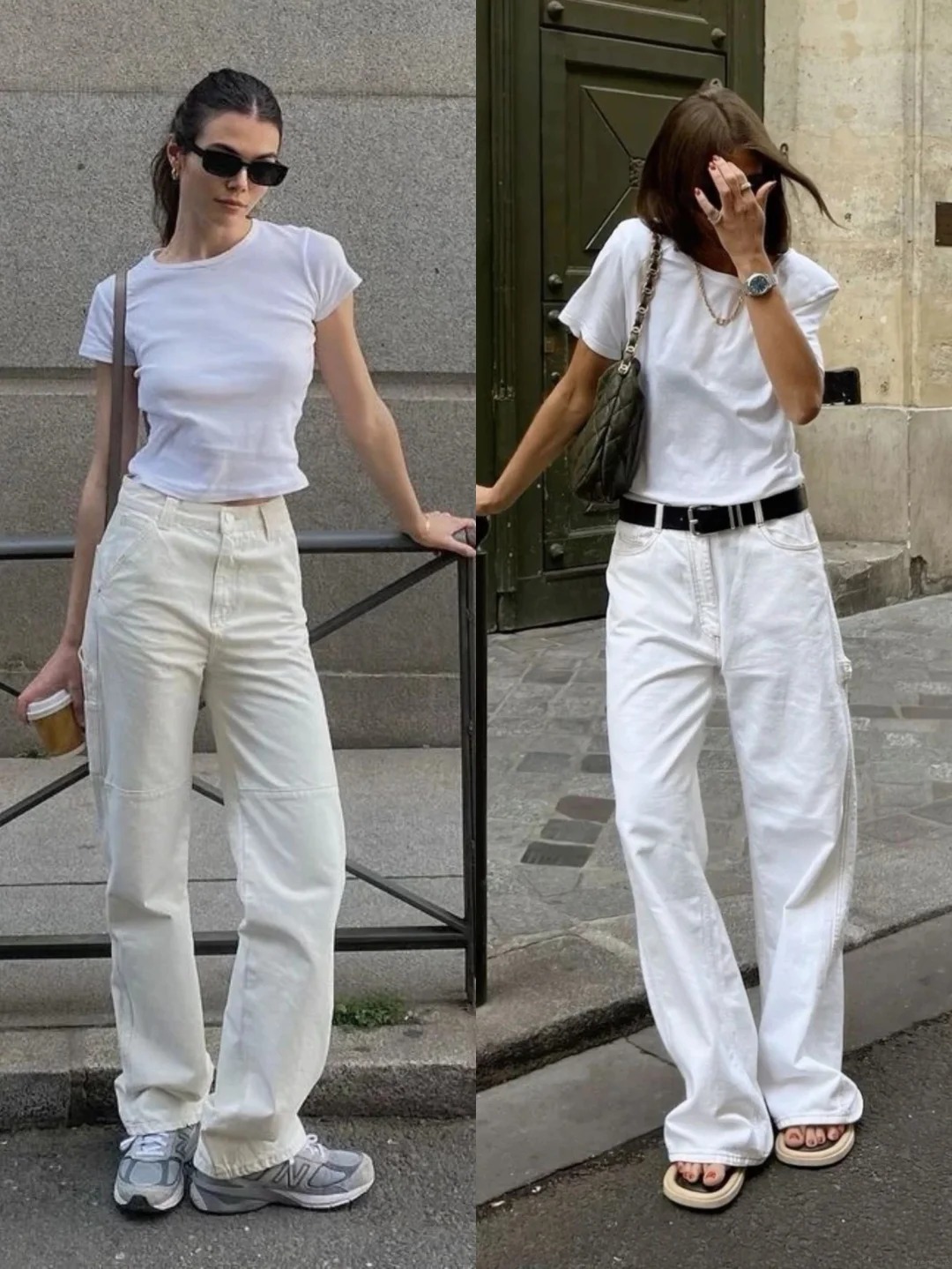 Quần jeans trắng: M&oacute;n đồ được xem l&agrave; chuẩn phong c&aacute;ch old money nơi c&ocirc;ng sở, h&egrave; n&agrave;o cũng được giới thời trang 