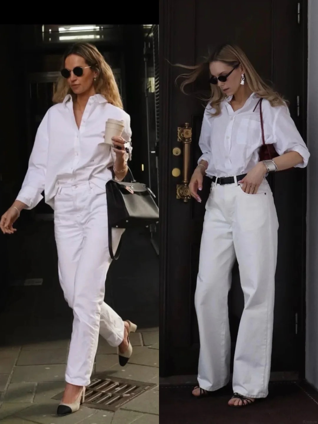 Quần jeans trắng: M&oacute;n đồ được xem l&agrave; chuẩn phong c&aacute;ch old money nơi c&ocirc;ng sở, h&egrave; n&agrave;o cũng được giới thời trang 