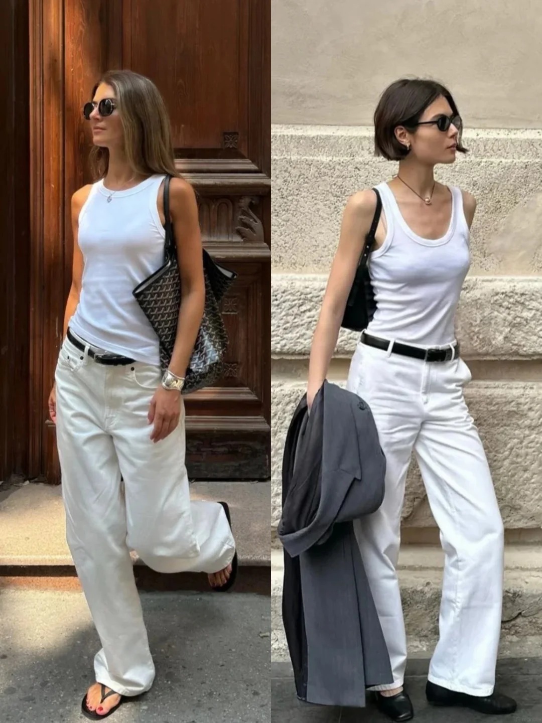 Quần jeans trắng: M&oacute;n đồ được xem l&agrave; chuẩn phong c&aacute;ch old money nơi c&ocirc;ng sở, h&egrave; n&agrave;o cũng được giới thời trang 
