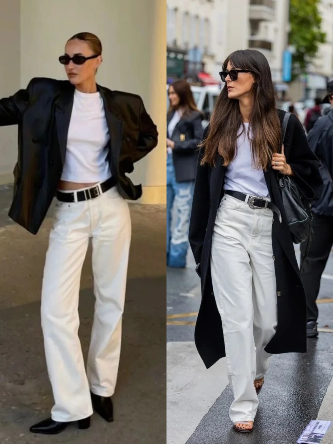 Quần jeans trắng: M&oacute;n đồ được xem l&agrave; chuẩn phong c&aacute;ch old money nơi c&ocirc;ng sở, h&egrave; n&agrave;o cũng được giới thời trang 