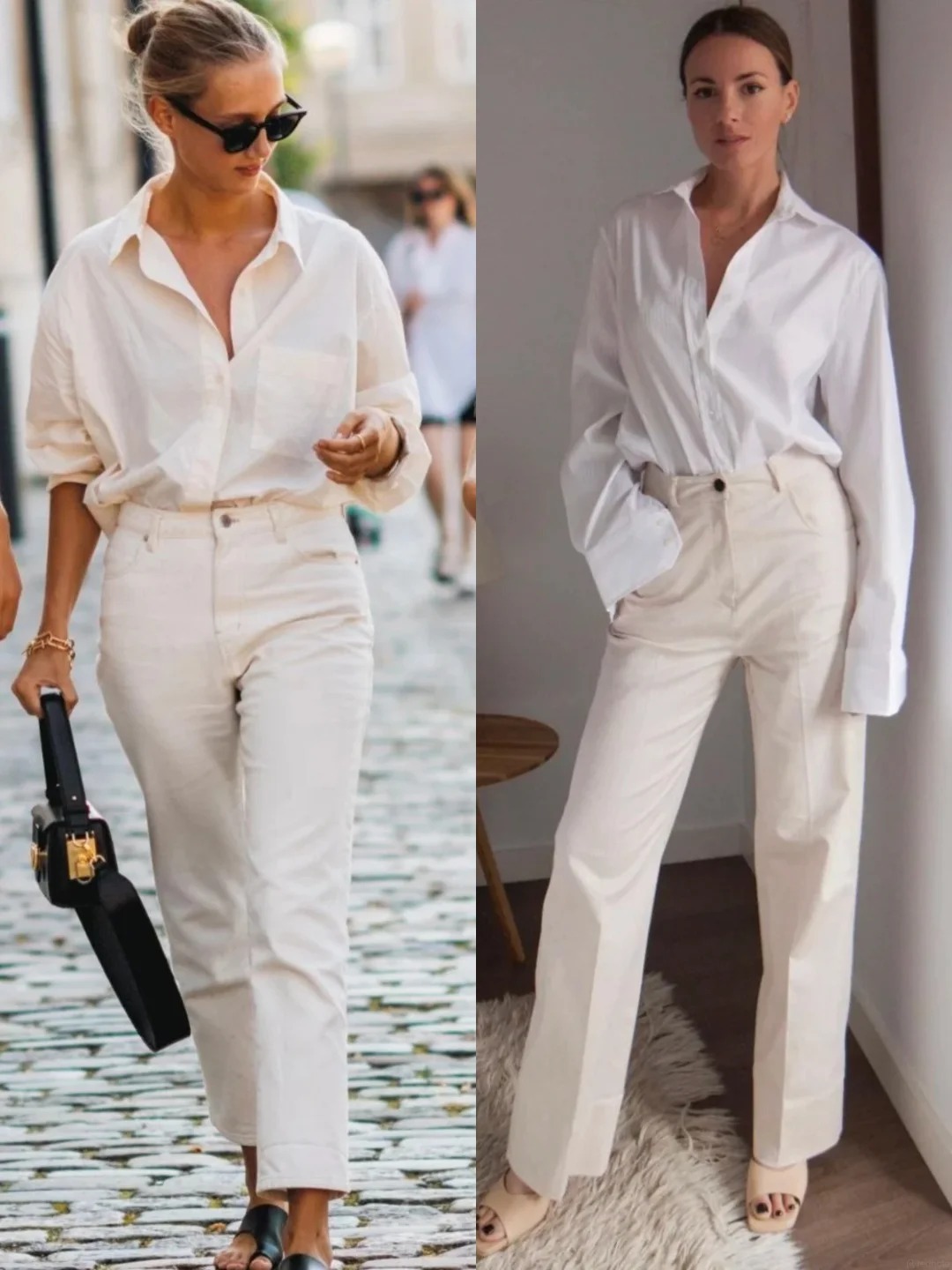Quần jeans trắng: M&oacute;n đồ được xem l&agrave; chuẩn phong c&aacute;ch old money nơi c&ocirc;ng sở, h&egrave; n&agrave;o cũng được giới thời trang 
