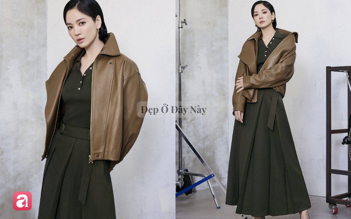 Áo khoác da: Item hack tuổi giúp Song Hye Kyo trẻ trung hơn trong mùa thu - Ảnh 7.