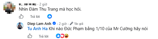 Diệp Lâm Anh phản hồi cực gắt khi bị so sánh với Đàm Thu Trang: “Khi nào Đức Phạm bằng 1/10 của Mr Cường hãy nói” - Ảnh 2.