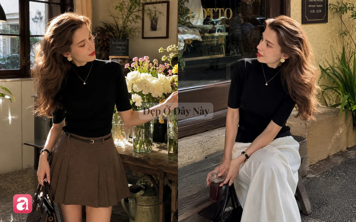 &Aacute;o thun tay lửng: Item vừa trẻ trung vừa hợp với trời thu se lạnh - Ảnh 2.