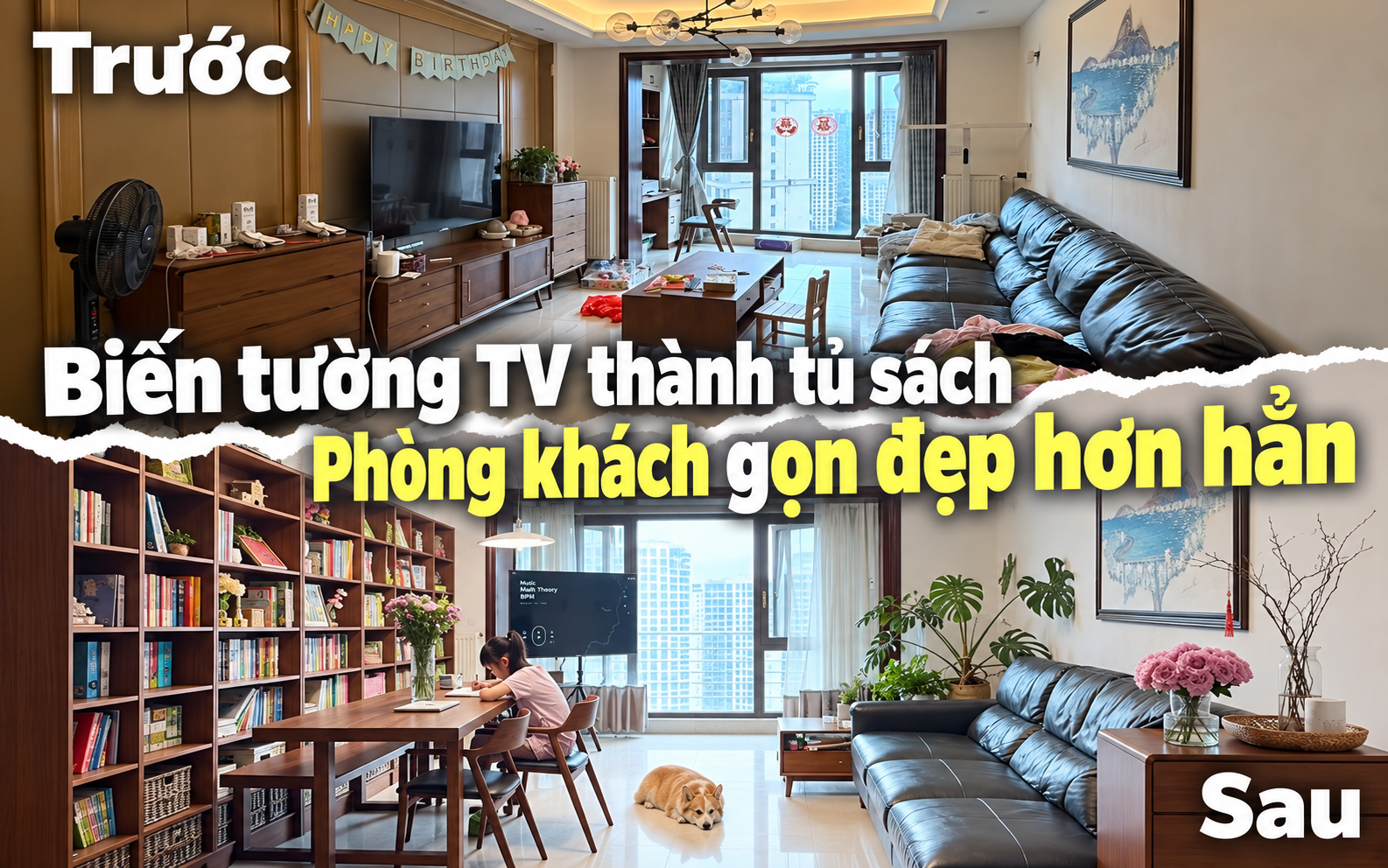 Trong ph&ograve;ng kh&aacute;ch của một gia đ&igrave;nh trẻ c&oacute; chiếc b&agrave;n d&agrave;i m&agrave; cả nh&agrave; đều tranh nhau d&ugrave;ng: Chỉ tiếc l&agrave; kh&ocirc;ng mua sớm hơn - Ảnh 1.