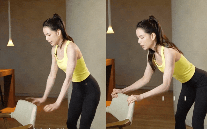 Tập luyện với chiếc ghế để có vòng 3 săn chắc như Lý Nhược Đồng - Ảnh 3. Tập luyện với chiếc ghế để có vòng 3 săn chắc như Lý Nhược Đồng - Ảnh 3.