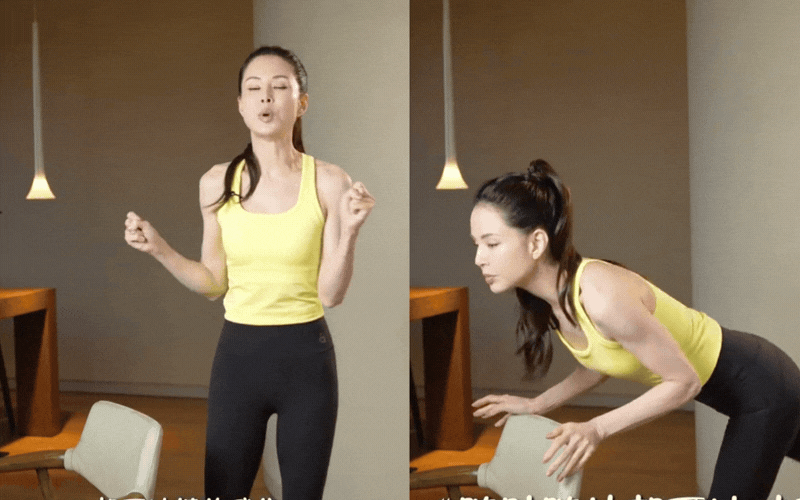 Tập luyện với chiếc ghế để có vòng 3 săn chắc như Lý Nhược Đồng - Ảnh 4. Tập luyện với chiếc ghế để có vòng 3 săn chắc như Lý Nhược Đồng - Ảnh 4.