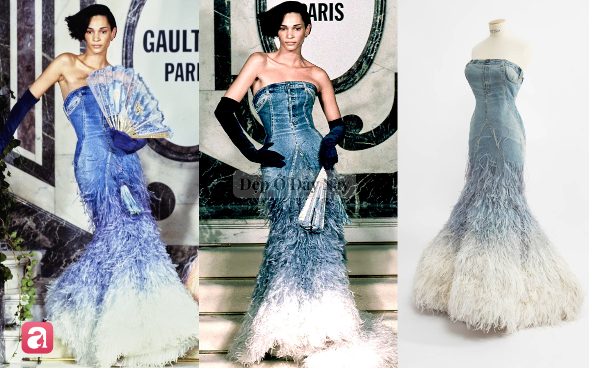 Thoạt nh&igrave;n, đ&acirc;y l&agrave; một chiếc ch&acirc;n v&aacute;y denim d&aacute;ng d&agrave;i kh&aacute; quen thuộc. Nhưng chỉ cần nh&igrave;n xuống phần gấu v&aacute;y, mọi thứ lập tức trở n&ecirc;n kh&aacute;c thường.  - Ảnh 3.