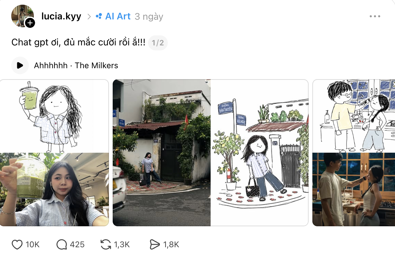 AI vẽ ảnh đời thường: Tr&agrave;o lưu h&agrave;i hước g&acirc;y sốt tr&ecirc;n &ldquo; th&agrave;nh phố sợi chỉ &rdquo; - Ảnh 1.