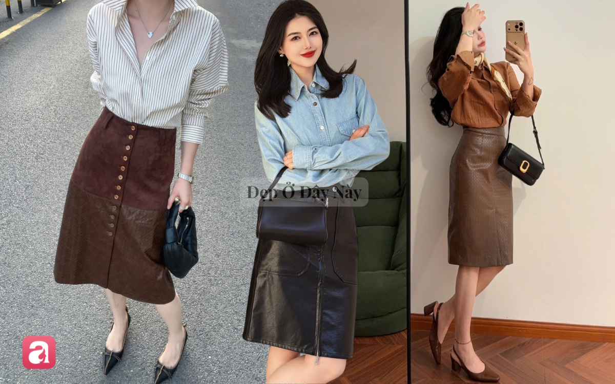 Ch&acirc;n v&aacute;y da với &aacute;o sơ mi: Combo l&ecirc;n đồ chuẩn 