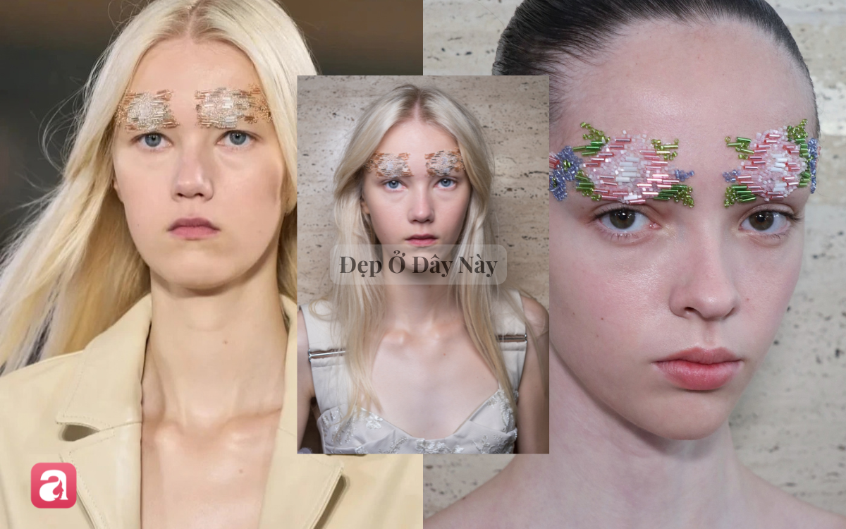 Biến lông mày thành tác phẩm nghệ thuật, Simone Rocha khiến makeup trên sàn diễn Xuân Hè 2027 trở thành điểm nhấn - Ảnh 1.