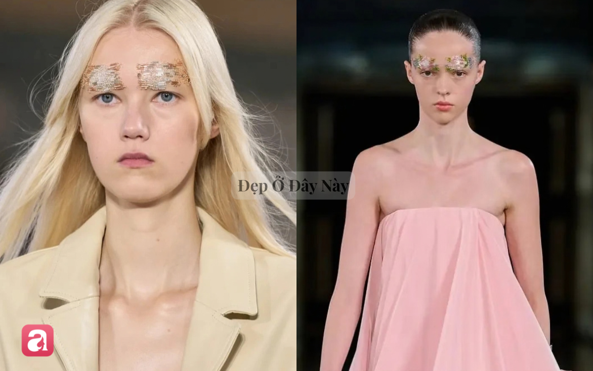 Biến lông mày thành tác phẩm nghệ thuật, Simone Rocha khiến makeup trên sàn diễn Xuân Hè 2027 trở thành điểm nhấn - Ảnh 4.