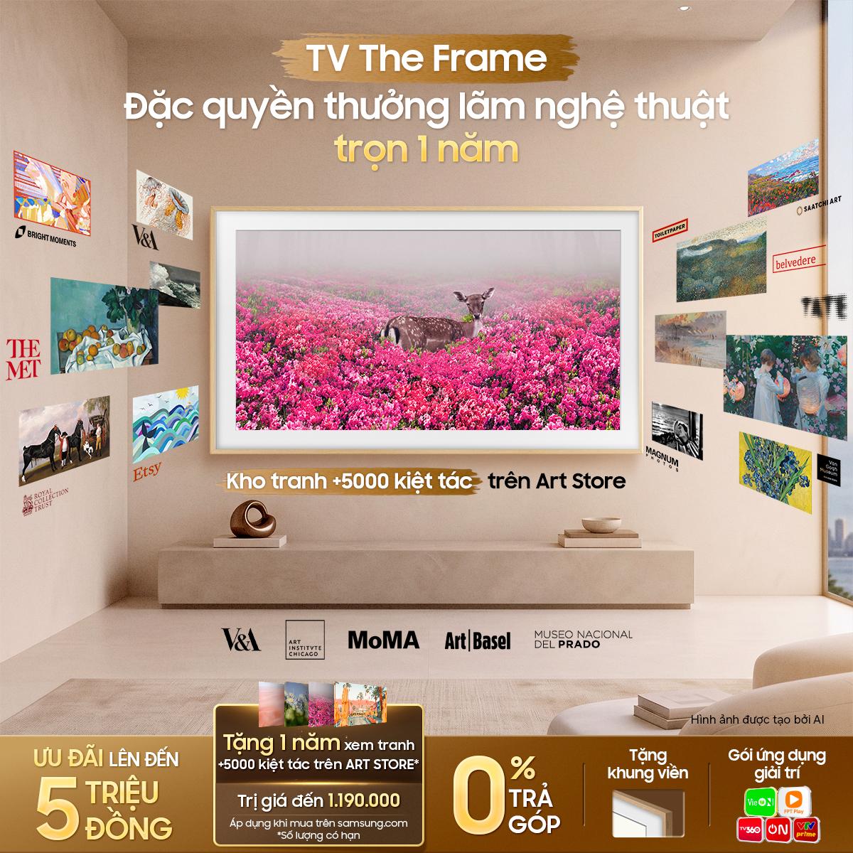 TV Samsung The Frame: Định h&igrave;nh phong c&aacute;ch nghệ thuật cho kh&ocirc;ng gian sống - Ảnh 1.