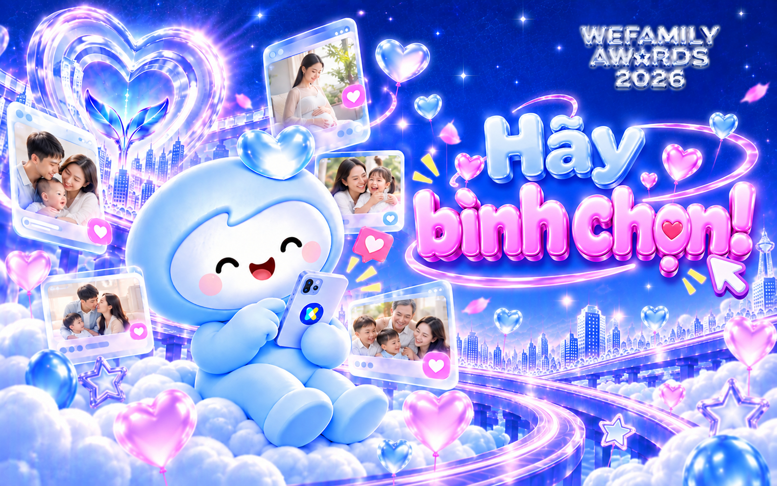 Cuộc đua WeFamily Awards 2026: Đề cử b&aacute;m s&aacute;t , b&igrave;nh chọn li&ecirc;n tục từ cộng đồng - Ảnh 1.
