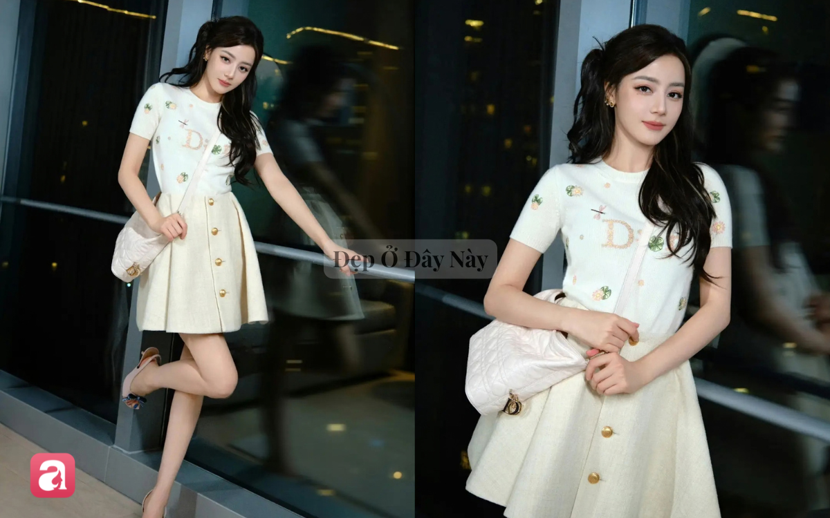 Jang Wonyoung - Nhiệt Ba đụng độ bất ph&acirc;n thắng bại với set đồ c&ocirc;ng ch&uacute;a của Dior - Ảnh 4.