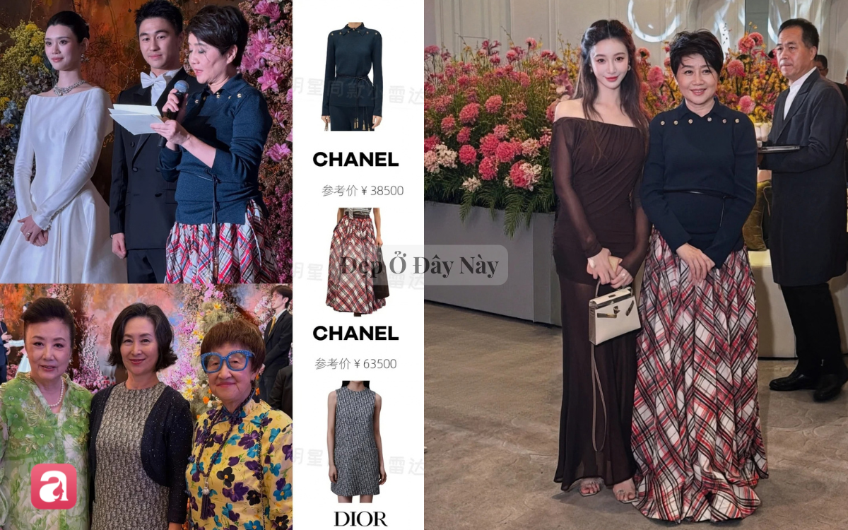 Mẹ chồng hào môn mặc gì trong đám cưới con dâu? Nhìn nhà Hề Mộng Dao là rõ - Ảnh 5.