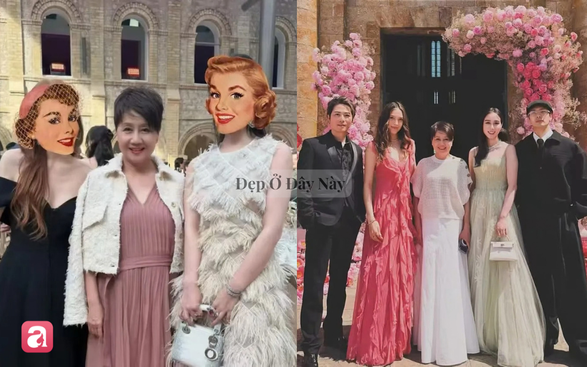 Mẹ chồng hào môn mặc gì trong đám cưới con dâu? Nhìn nhà Hề Mộng Dao là rõ - Ảnh 2.
