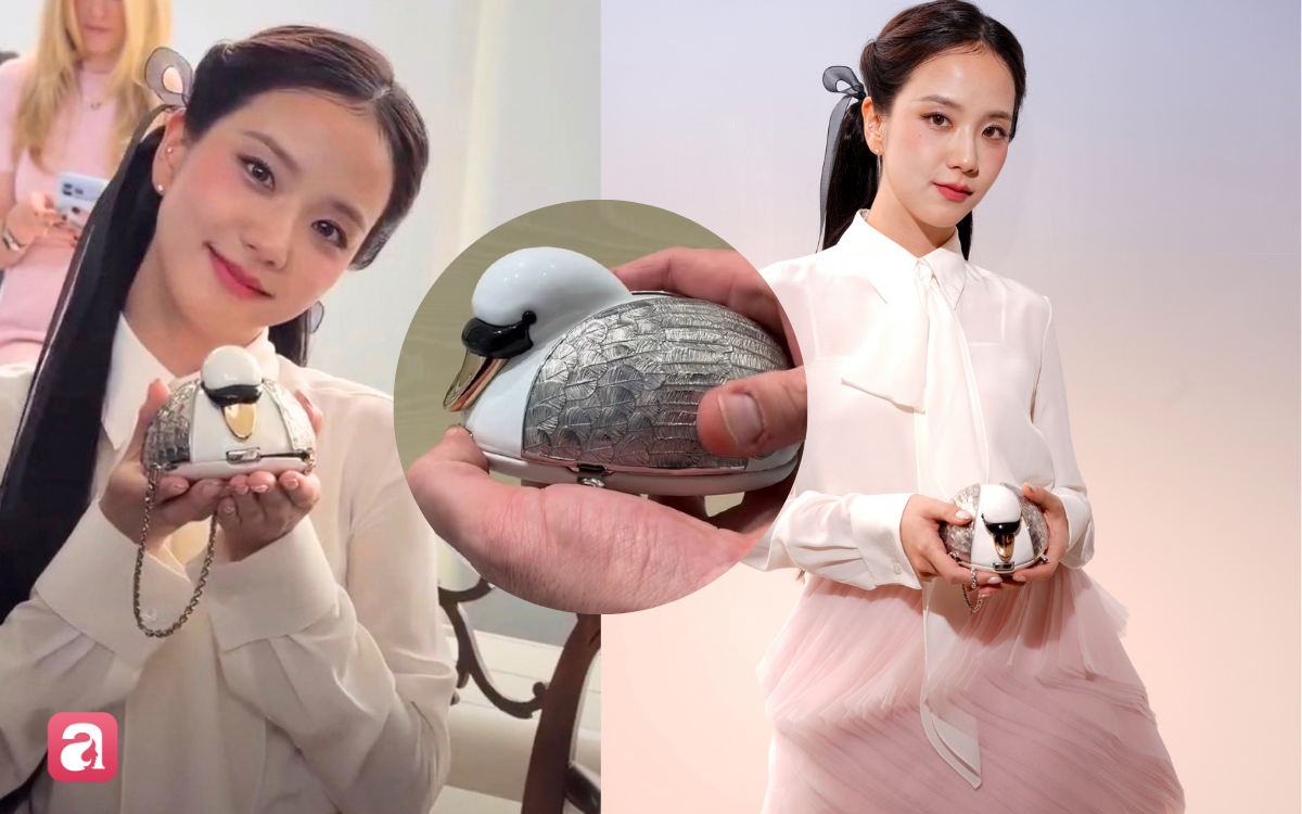 Có gì trong chiếc túi thiên nga độc nhất vô nhị, Jisoo là người đầu tiên được diện? - Ảnh 1.