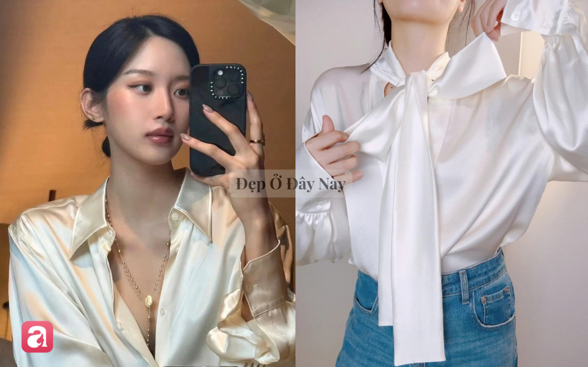 V&igrave; sao sơ mi lụa l&agrave; item vừa sang vừa trẻ được nhiều chị em c&ocirc;ng sở ngo&agrave;i 30 tuổi y&ecirc;u th&iacute;ch? - Ảnh 1.