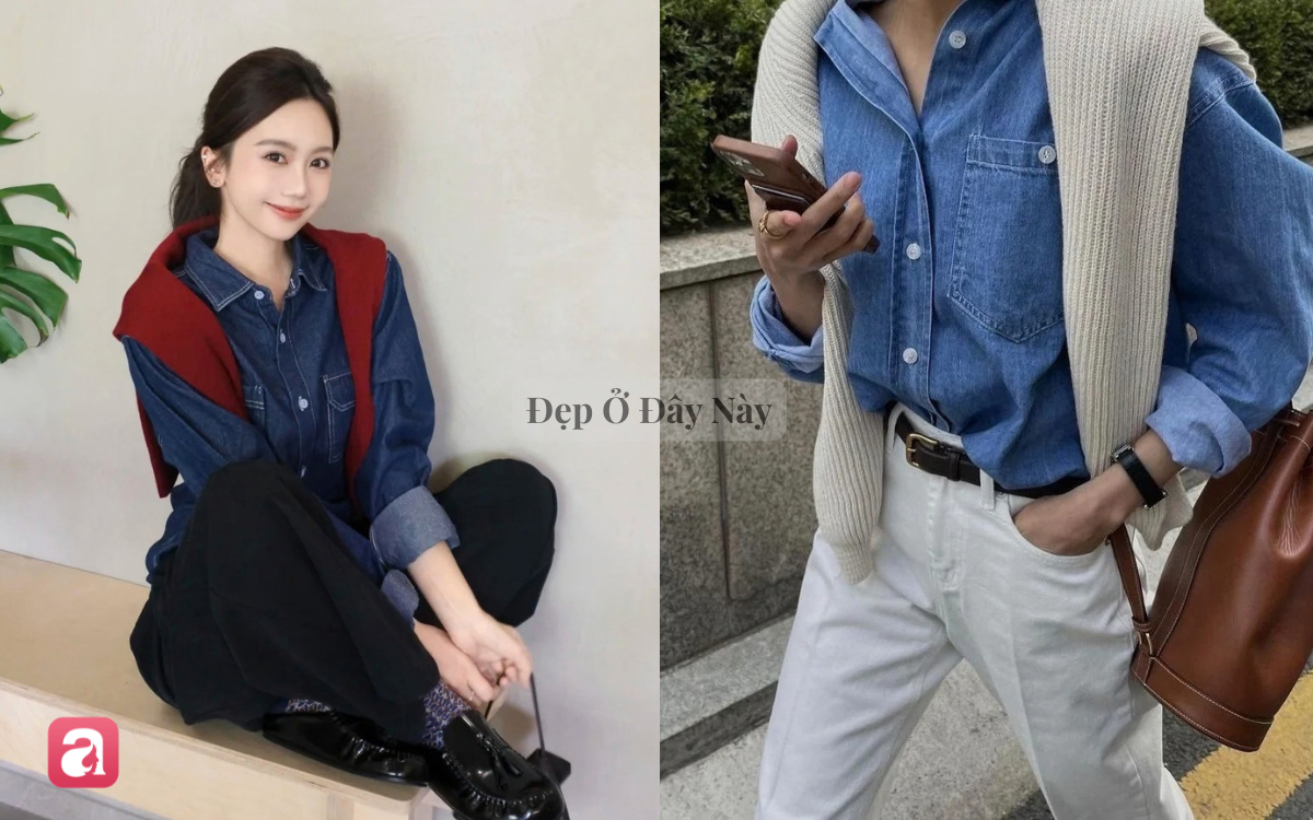 Sơ mi denim: Diện vừa trẻ trung vừa sang chuẩn old money cho n&agrave;ng c&ocirc;ng sở - Ảnh 2.