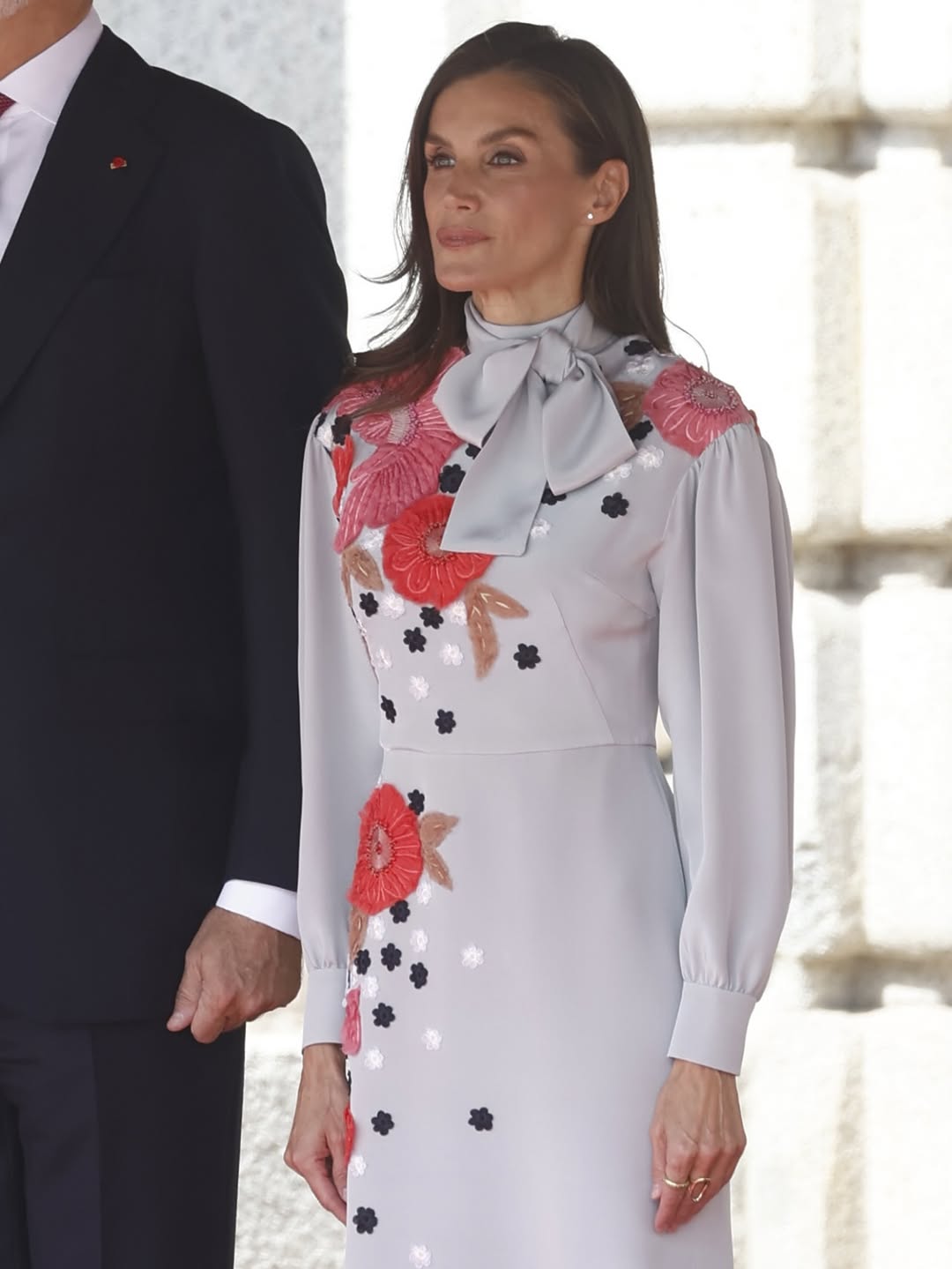 Vương hậu Letizia tỏa s&aacute;ng với chiếc v&aacute;y Pertegaz trong lễ đ&oacute;n Tổng thống Ph&aacute;p tại Madrid - Ảnh 5.