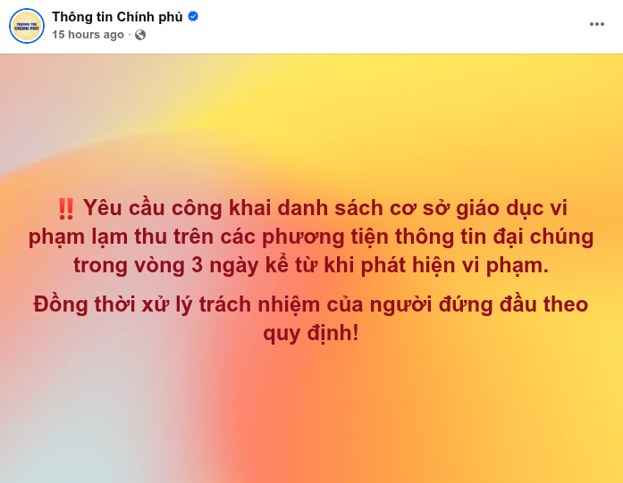 Phụ huynh phản &aacute;nh lạm thu đầu năm học 2026 , Bộ gi&aacute;o dục y&ecirc;u cầu xử l&yacute; kịp thời - Ảnh 1.