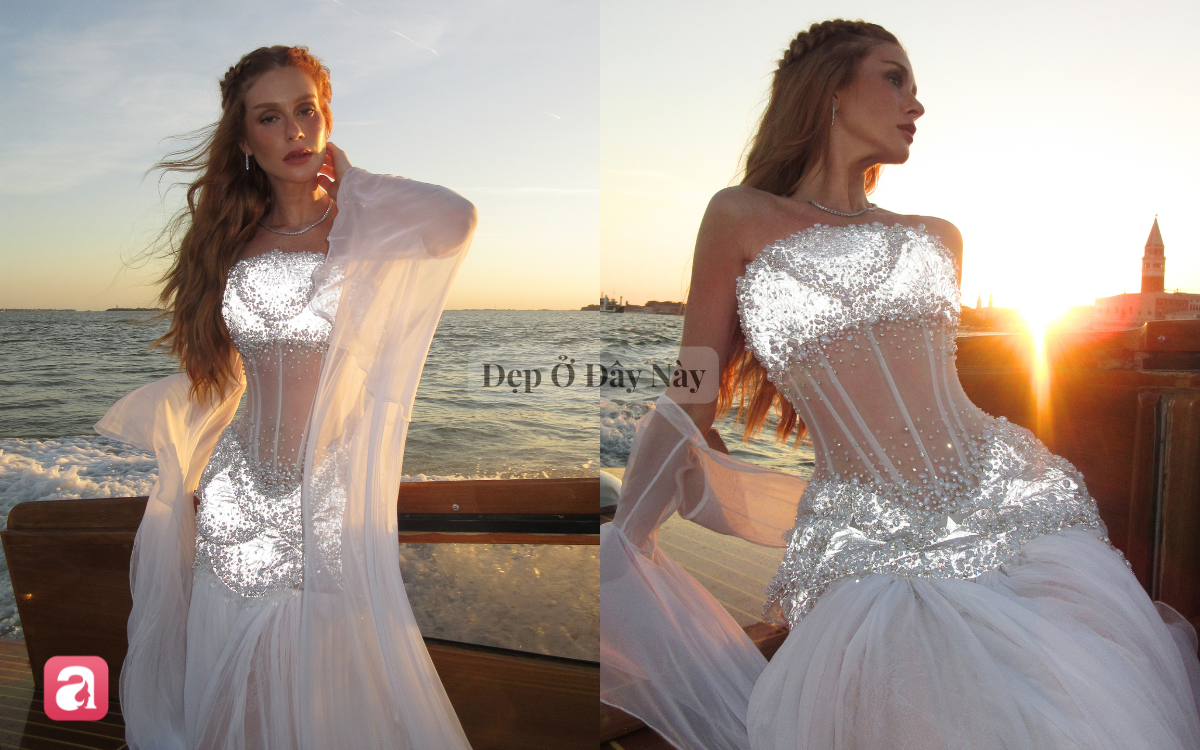 Đẳng cấp Haute Couture: Chiếc đầm 2.160 vi&ecirc;n pha l&ecirc; ph&aacute;t s&aacute;ng khiến mỹ nh&acirc;n như ti&ecirc;n nữ đời thực - Ảnh 1.