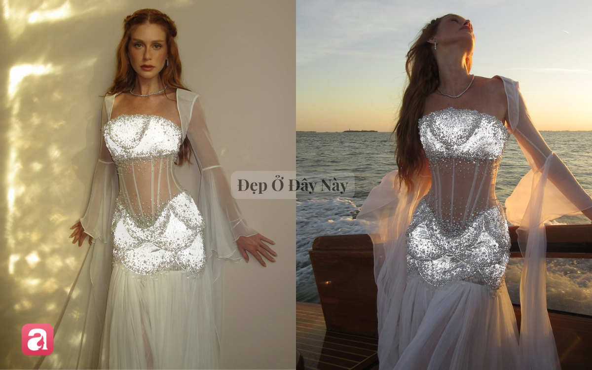Đẳng cấp Haute Couture: Chiếc đầm 2.160 vi&ecirc;n pha l&ecirc; ph&aacute;t s&aacute;ng khiến mỹ nh&acirc;n như ti&ecirc;n nữ đời thực - Ảnh 4.