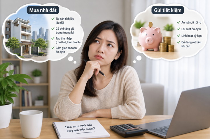N&ecirc;n mua nh&agrave; đất hay gửi tiết kiệm năm 2026 để tối ưu h&oacute;a t&agrave;i ch&iacute;nh? - Ảnh 1.