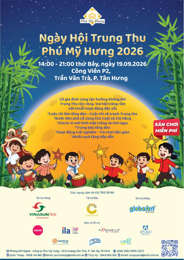 Trải nghiệm Đ&ecirc;m hội Trăng Rằm truyền thống ho&agrave;n to&agrave;n miễn ph&iacute; tại Ph&uacute; Mỹ Hưng ng&agrave;y 19/9 - Ảnh 1.