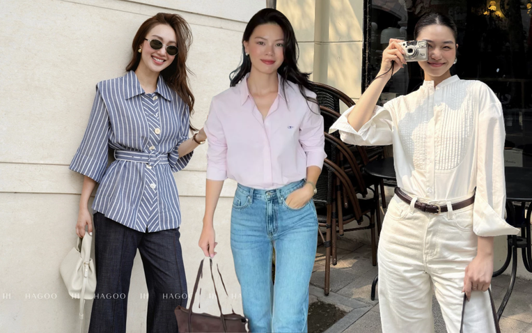 Sale 9 / 9: 9 Mẫu &aacute;o sơ mi đẹp phối quần jeans v&agrave; ch&acirc;n v&aacute;y cực Chất - Ảnh 1.