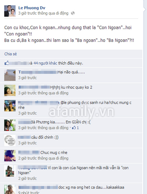 Vợ chồng Qu&aacute;ch Ngọc Ngoan khoe h&igrave;nh đầy th&aacute;ng con