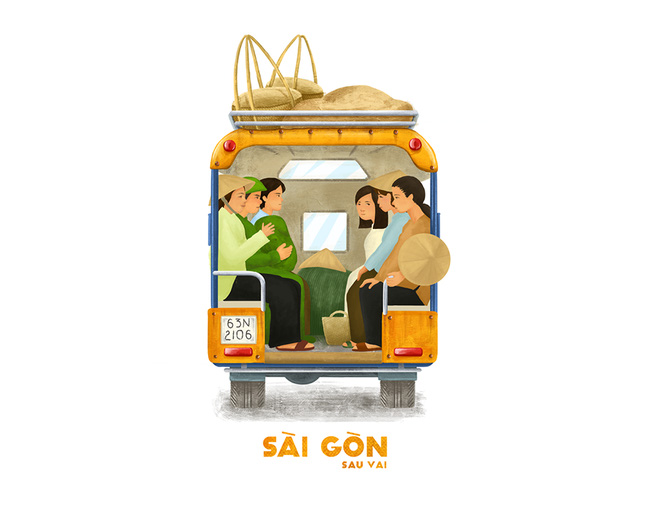 Bộ tranh Sài Gòn sau vai: Khi Sài Gòn thu bé lại chỉ bằng vài bờ vai! - Ảnh 11.