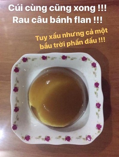 Tập tành làm bánh flan, cô gái tự khen mình xinh đẹp tài giỏi nào ngờ cái kết khiến 500 chị em cười vỡ bụng - Ảnh 3.