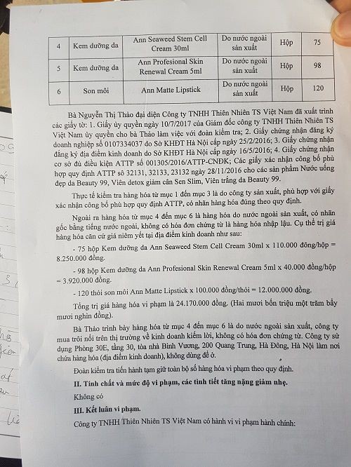 Vụ lô hàng mỹ phẩm 11 tỷ bị thu giữ: Công ty TS từng bị thu giữ gần 300 sản phẩm trôi nổi - Ảnh 2.