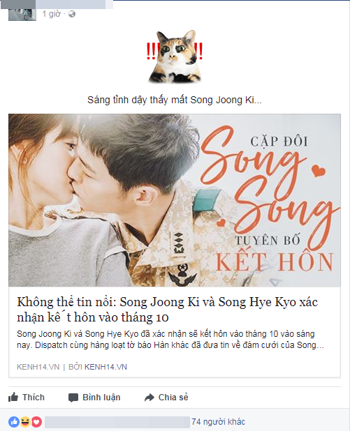 Hôm nay, trong lòng chị em chỉ có Song Joong Ki sắp lấy vợ là nỗi đau duy nhất, những thứ khác chẳng quan trọng! - Ảnh 2.