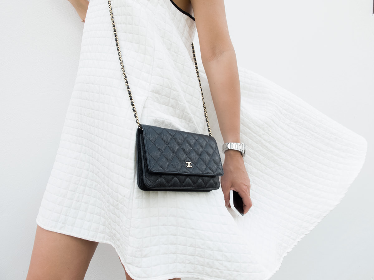 Chanel WOC белая сумка