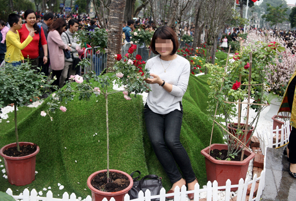 Hình ảnh xấu xí tại lễ hội hoa anh đào 2017: Mặc kệ hoa, miễn sao ảnh đẹp - Ảnh 2.